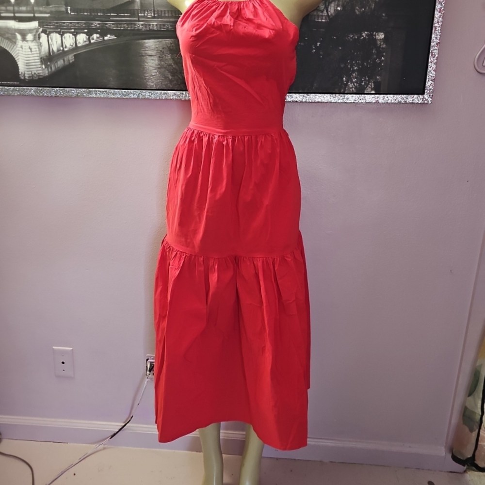 Evereve Vibrant Red Midi Dress
